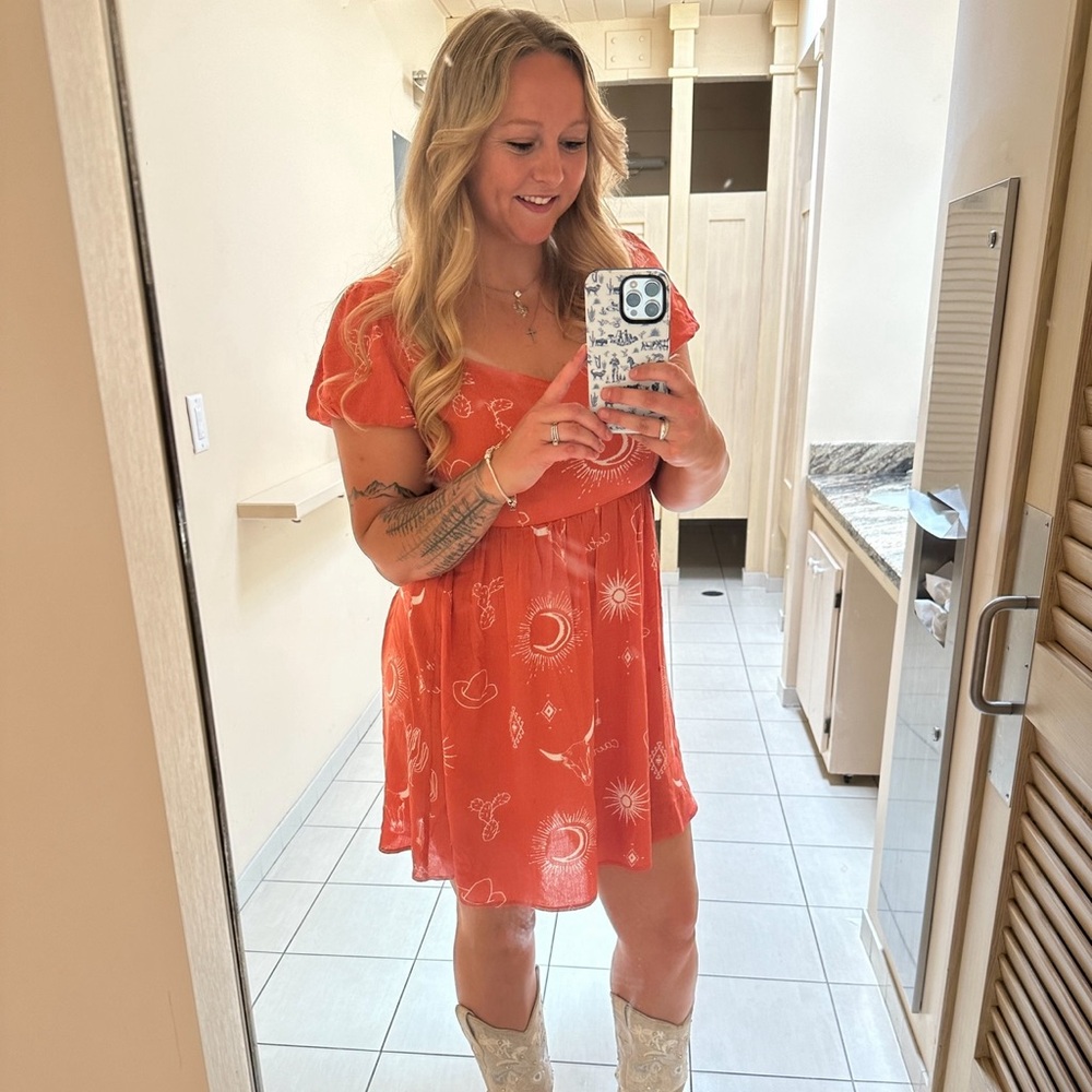 Western Coral Dress: Bootbarn